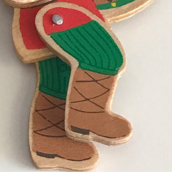 HALLMARK - Drummer Boy Movable Wooden Keepsake Christmas Ornament  - VTG 1980's - Picture 9 of 12